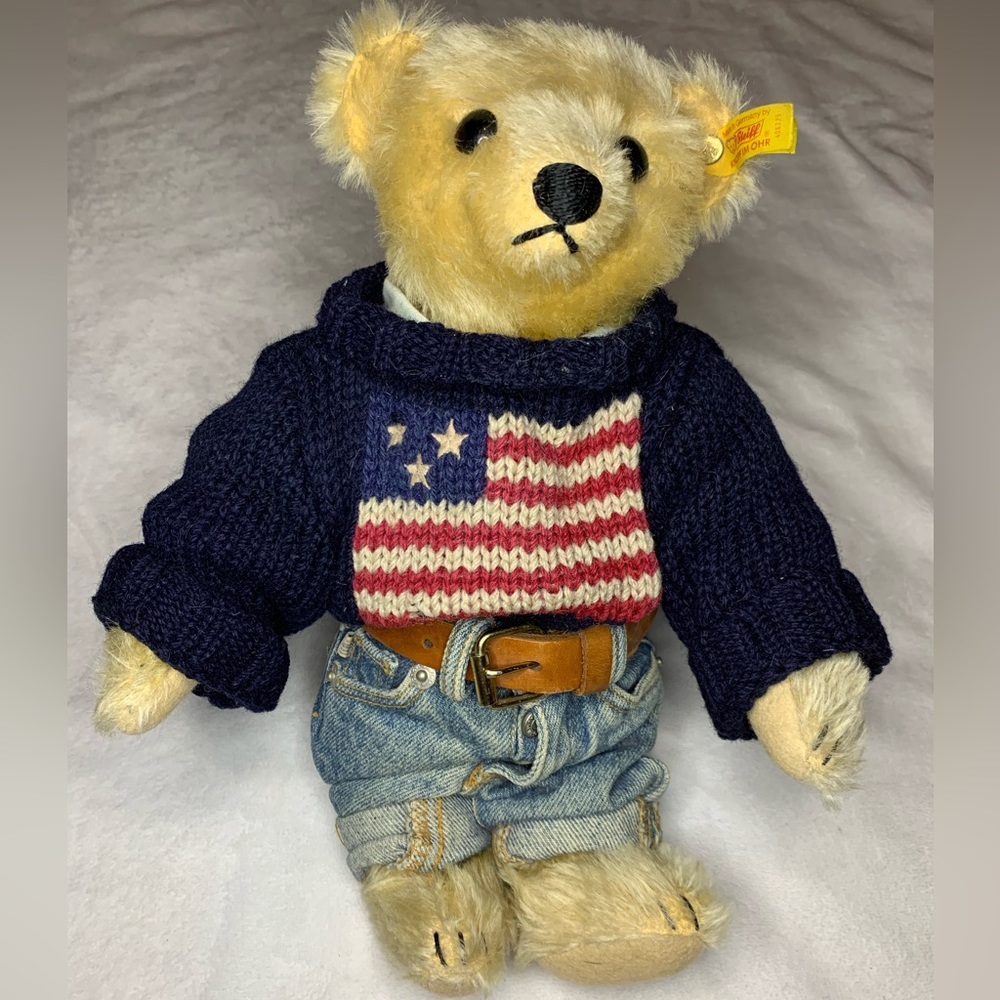 Vintage Polo Ralph Lauren Steiff Bear “The American Bear” 709/3500 Stadium 92 93